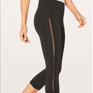 Lululemon Wunder Under Crop (Hi-Rise) Awaken Sz 4